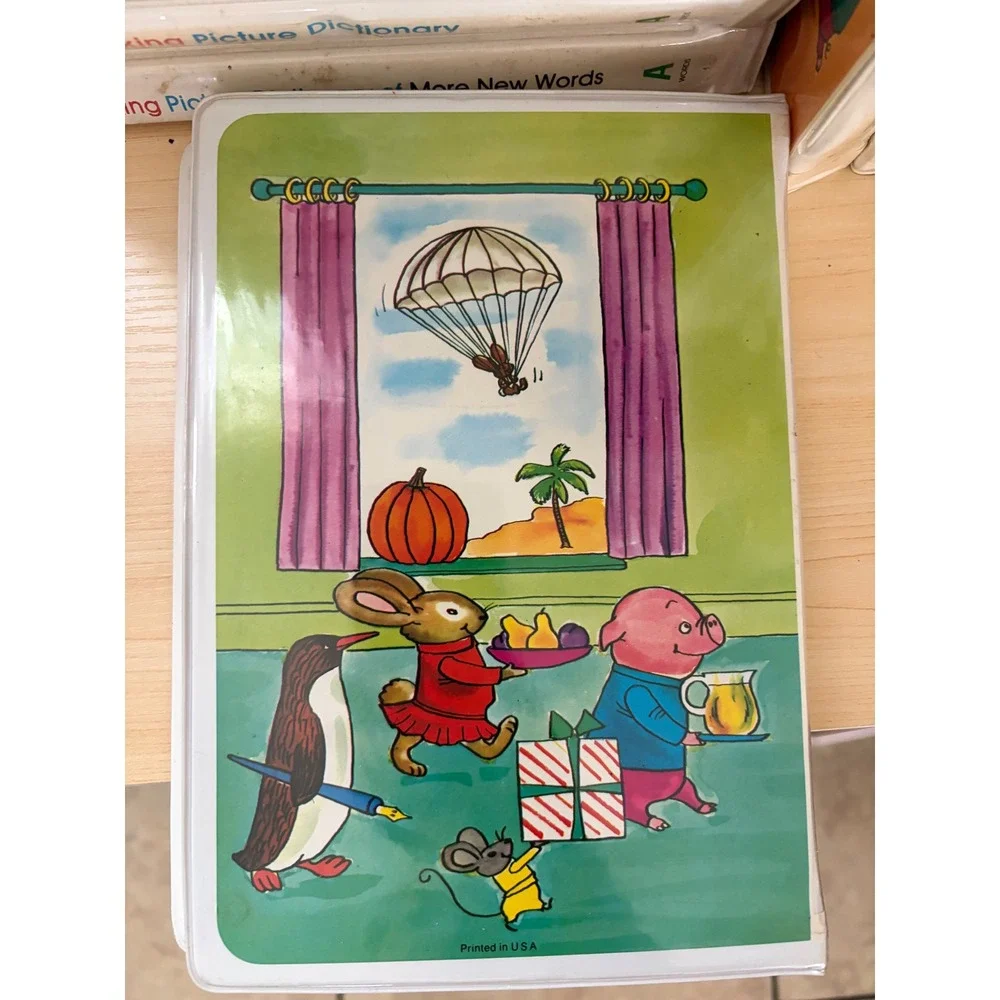 Troll Talking Picture Dictionary Complete A-Z Cassette Tape Book Set Vintage